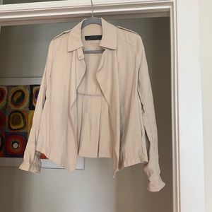 Zara cream lightweight jacket